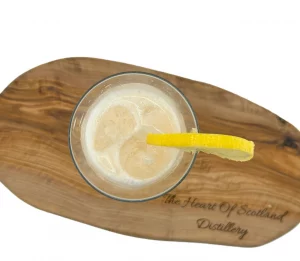 Clacks Royal (Casino) citrus gin sour cocktail by Heart of Scotland Distillery, sea-salt finish.