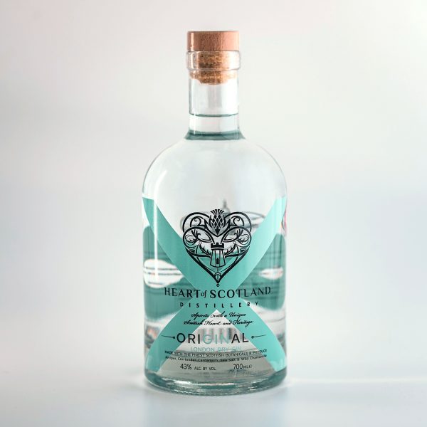 Heart of Scotland Original London Dry Gin 70cl bottle, award-winning Scottish gin